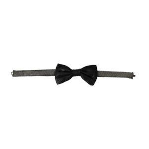 Dolce & Gabbana Black Fantasy Silk Adjustable Neck Men Bow Tie