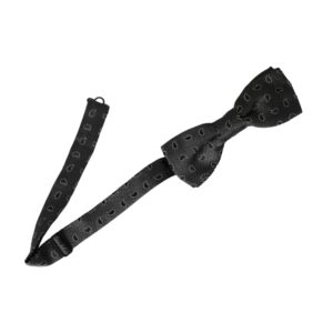 Dolce & Gabbana Black Silk Patterned Adjustable Neck Men Bow Tie