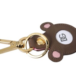 Dolce & Gabbana Multicolor Dauphine Calfskin DG Logo Keyring Keychain