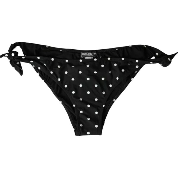 Dolce & Gabbana Black Polka Dot Swimwear Beachwear Bottom Bikini - Image 2