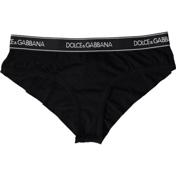 Dolce & Gabbana Black Modal Stretch Branded Logo Underwear - Image 5