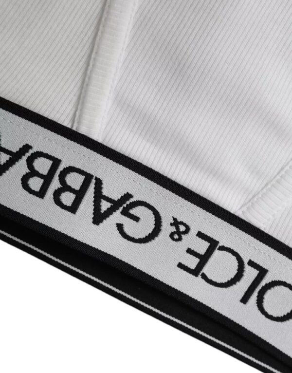 Dolce & Gabbana White Cotton Stretch Branded Logo Underwear - Image 3