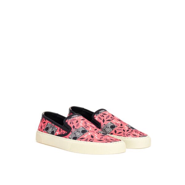 Saint Laurent Pink Cotton Sneaker - Image 2