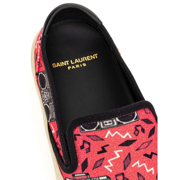 Saint Laurent Pink Cotton Sneaker - Image 4