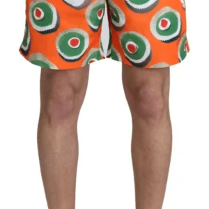 Dolce & Gabbana Orange Cupcake Beachwear Shorts Swimwear