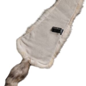 Dolce & Gabbana Brown Frost Fox Fur Neck Warmer Winter Scarf