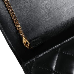 Versace Black Quilted Nappa Leather Crossbody Shoulder Bag