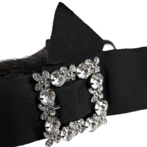 Dolce & Gabbana Black Hair Parrucchiera Crystal Headband Diadem