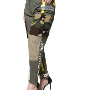 Dolce & Gabbana Green Military Cotton Cargo Pants