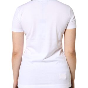 Dolce & Gabbana White Eleganza Print Cotton Short Sleeves T-shirt