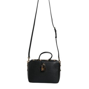 Dolce & Gabbana Black Calfskin Leather Welcome Handbag Bag