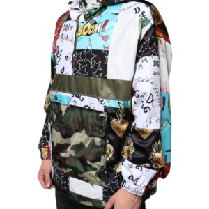 Dolce & Gabbana Multicolor Patchwork Cotton Hooded Jacket