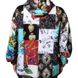 Dolce & Gabbana Multicolor Patchwork Cotton Hooded Jacket