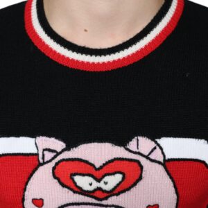 Dolce & Gabbana Black Cashmere Pig of the Year Pullover Sweater