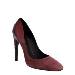 Bottega Veneta Women’s Dark Rose Suede Leather Luxe Heels