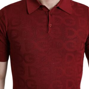 Dolce & Gabbana Silk Maroon Polo T-Shirt – Elegance Meets Comfort