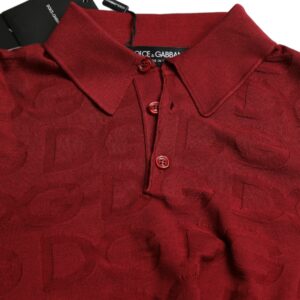 Dolce & Gabbana Silk Maroon Polo T-Shirt – Elegance Meets Comfort