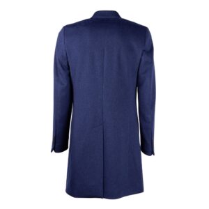 Made in Italy Navy Elegance Wool Coat for Men