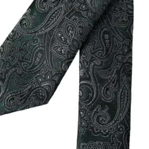 Dolce & Gabbana Green Floral Pattern 100% Silk Adjustable Men Tie