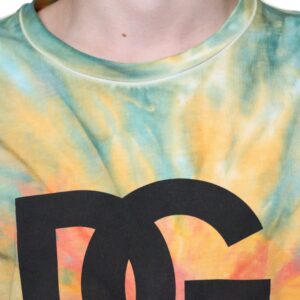 Dolce & Gabbana Multicolor Tie-Dye Logo Cotton T-shirt