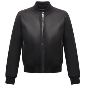 Dolce & Gabbana Black Leather Di Lambskin Jacket