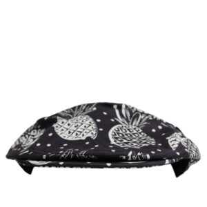 Dolce & Gabbana Black White Pineapple Print Newsboy Cap Hat