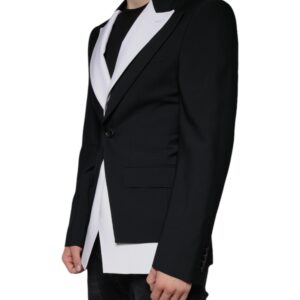 Dolce & Gabbana Black White Single Breasted Dress Blazer