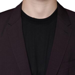 Dolce & Gabbana Bordeaux Wool Single Breasted Dress Blazer