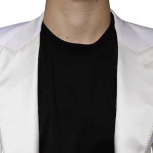 Dolce & Gabbana Off White Wool Single Breasted Dress Blazer