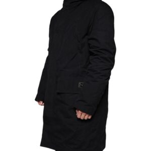 Dolce & Gabbana Black Hooded Parka Cotton Trench Coat Jacket