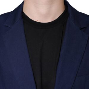 Dolce & Gabbana Blue Notch Single Breasted Dress Coat Blazer