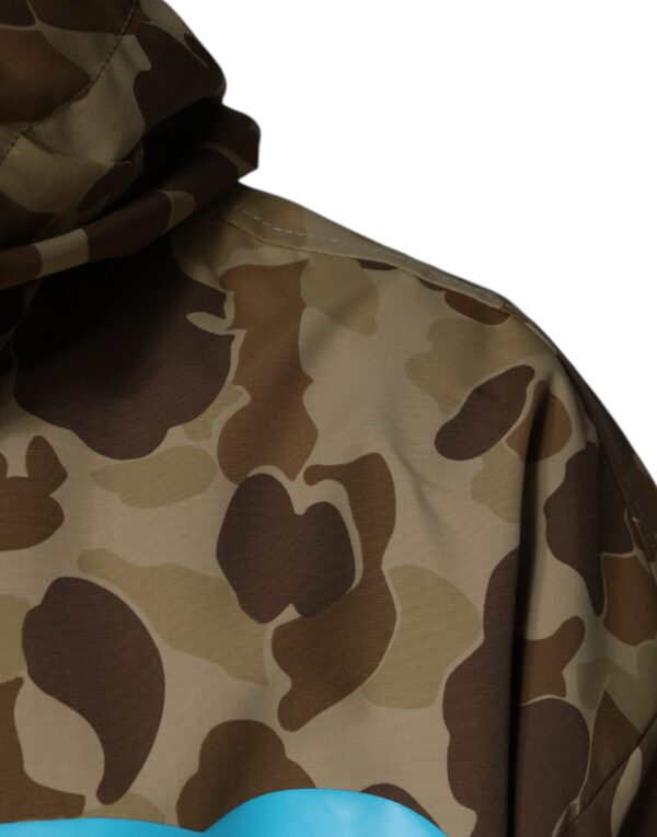 Dolce & Gabbana Brown Camouflage Hooded Pullover Jacket - Image 6