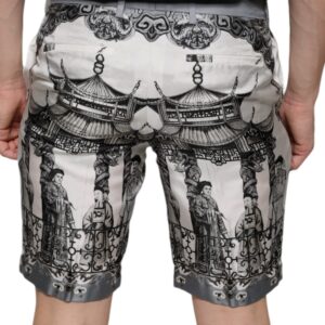 Dolce & Gabbana Multicolor Printed Silk Men Bermuda Shorts