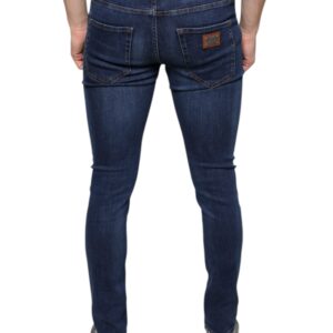 Dolce & Gabbana Dark Blue Cotton Stretch Skinny Denim Jeans