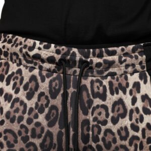 Dolce & Gabbana Brown Leopard Polyester Jogger Pants