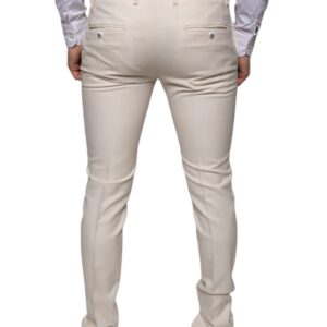 Dolce & Gabbana Off White Chino Wool Skinny Pants