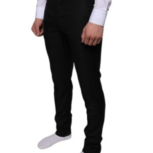 Dolce & Gabbana Black Wool Skinny Dress Formal Pants