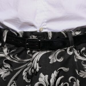 Dolce & Gabbana Black Jacquard Skinny Dress Pants