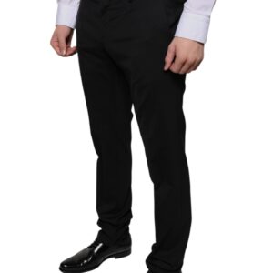 Dolce & Gabbana Black Wool Skinny Dress Formal Pants