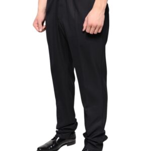 Dolce & Gabbana Black Wool Skinny Dress Formal Pants