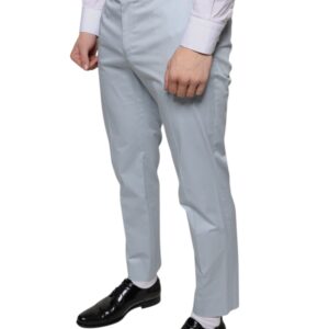 Dolce & Gabbana Light Blue Cotton Dress Pants