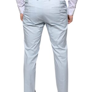 Dolce & Gabbana Light Blue Cotton Dress Pants