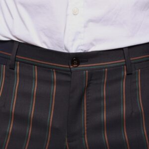 Dolce & Gabbana Brown Stripes Skinny Men Dress Pants