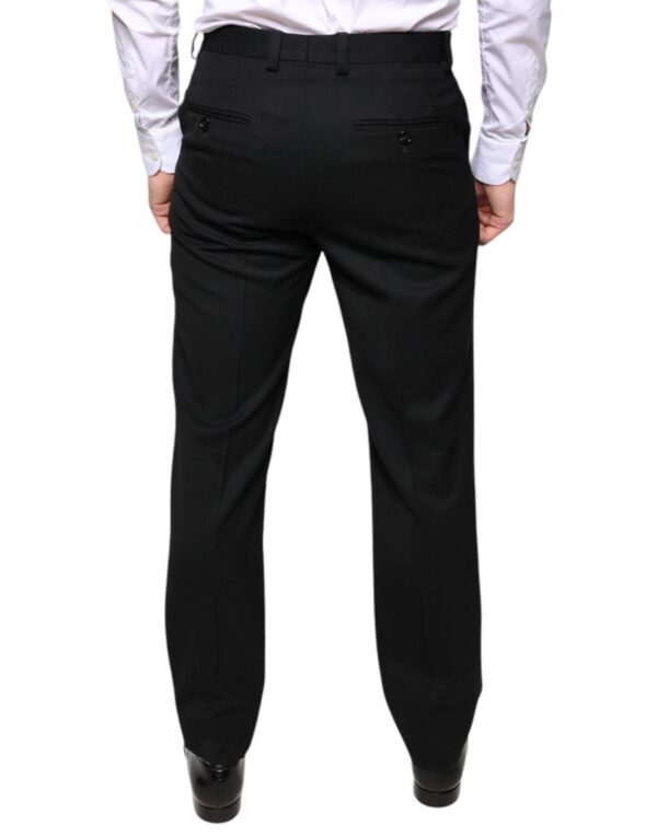 Dolce & Gabbana Black Wool Skinny Men Dress Pants - Image 4