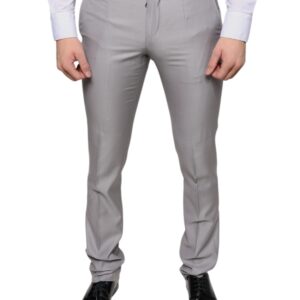 Dolce & Gabbana Light Gray Wool Dress Pants