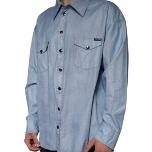 Dolce & Gabbana Light Blue Cotton Button Down Casual Shirt