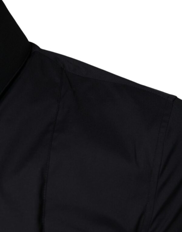 Dolce & Gabbana Black Logo Embroidered SICILIA Dress Shirt - Image 6