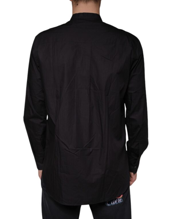 Dolce & Gabbana Black Cotton Button Down Men Casual Shirt - Image 4