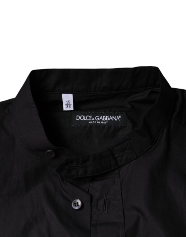 Dolce & Gabbana Black Cotton Button Down Men Casual Shirt - Image 7