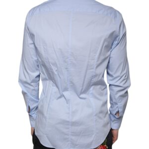 Dolce & Gabbana Light Blue MARTINI Cotton Dress Formal Shirt